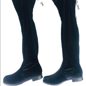 Vegan lady Godiva velvet style boot